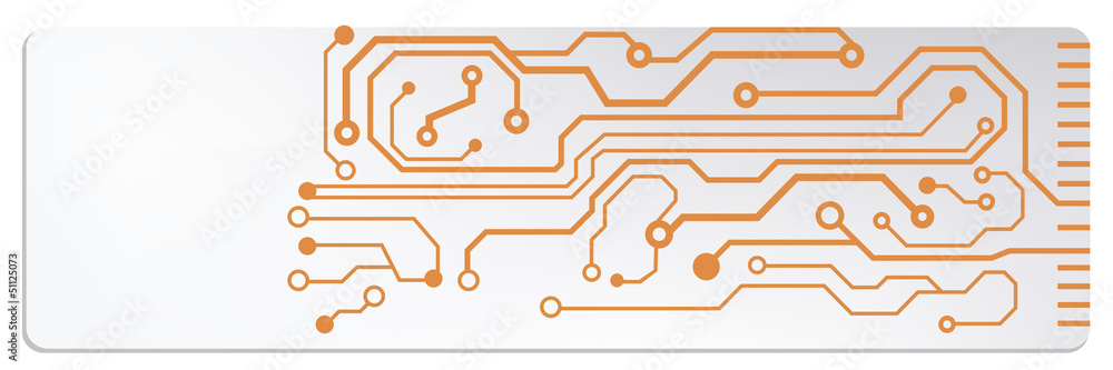 Poster techno circuit web banners. eps10 vector illustration