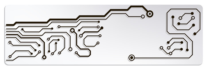 techno circuit web banners. EPS10 vector illustration