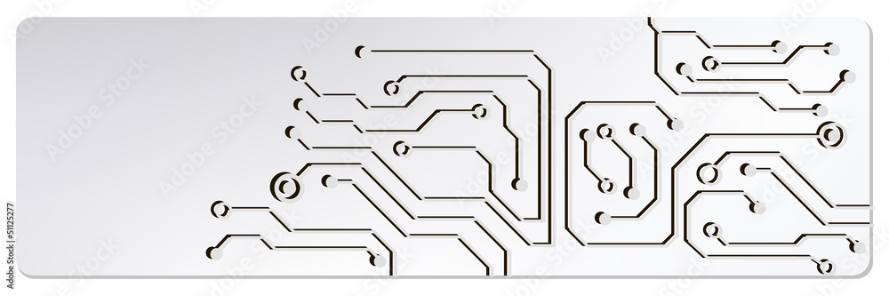 Poster techno circuit web banners. eps10 vector illustration