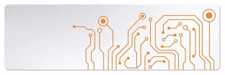 web circuit board techno banner. eps10 vector illustration