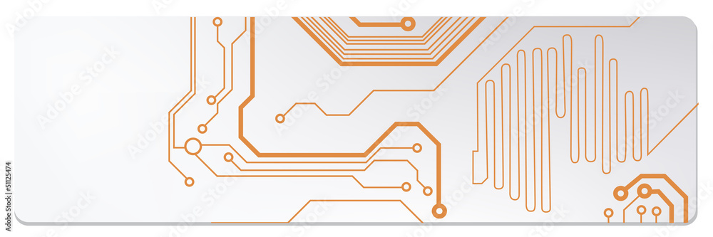 Poster techno circuit web banners. eps10 vector illustration
