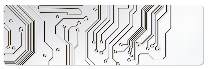 web circuit board techno banner. eps10 vector illustration