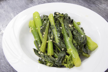 Chinese Kailan Vegetables Steamed