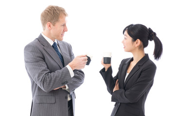 global business image on white background