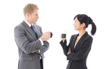 global business image on white background