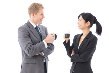 global business image on white background