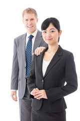 global business image on white background