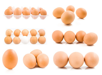 set of eggs isolated