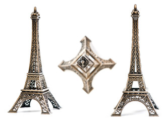 Eiffel Tower Statue, isolated on a white background