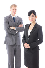 global business image on white background