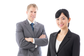 global business image on white background