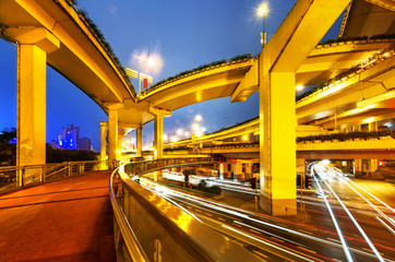 Fototapeta na wymiar junction with light in shanghai