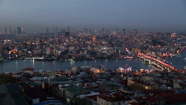 Istanbul city ​​view at blue time