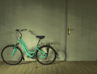 Fototapeta na wymiar Bicycle in the living room