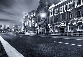 Naklejka premium the street scene of shanghai,China.