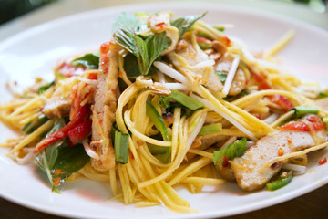 green mango salad in thailand