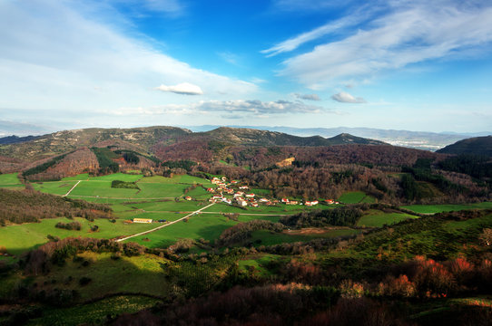 Domaikia village, in Zuia, Alava. Basque Country.