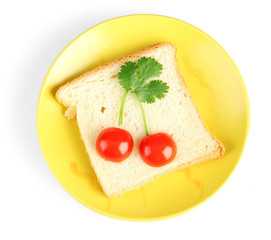 fun food for kids isolated on white