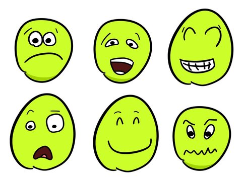 Emoticon faces vector