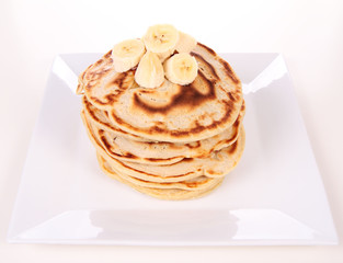 Pancakes with bananas 
