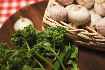 garlic and parsley