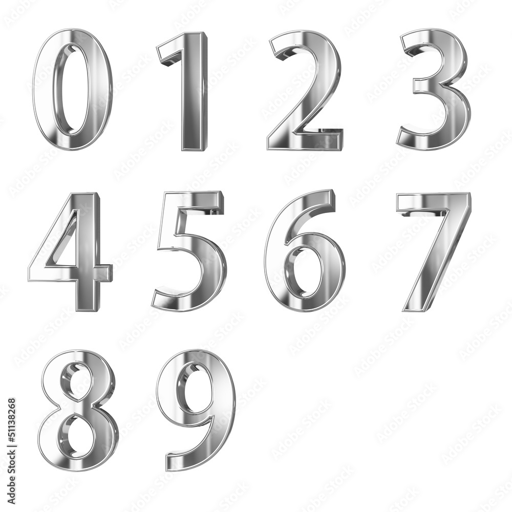 Poster golden numbers isolated with clippign path