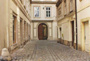 Old alley in Vienna, Austria