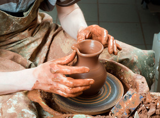 potter at work