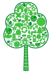 Tree of eco icons