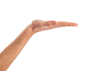Close-up Of Human Hand Presenting