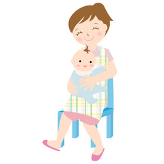 母子　ハグ　抱っこ 赤ちゃん