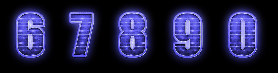 Lichtschrift, Buchstaben, Ziffern, Sonderzeichen  © mekcar