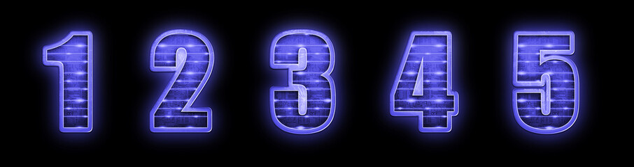 Lichtschrift, Buchstaben, Ziffern, Sonderzeichen  © mekcar