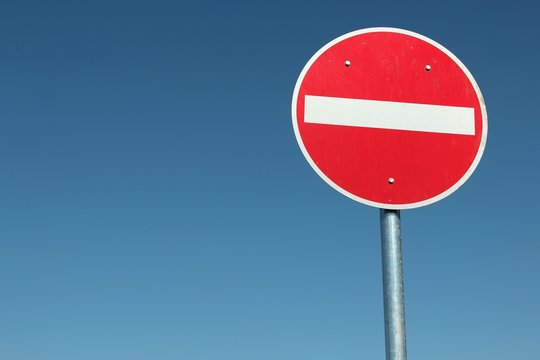 Deutsches Verkehrszeichen: Verbot der Einfahrt
