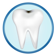 tooth design element. vector mesh illustration