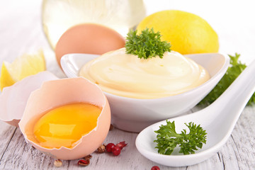 mayonnaise and ingredients
