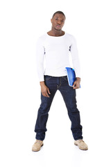 Naklejka premium Young student man