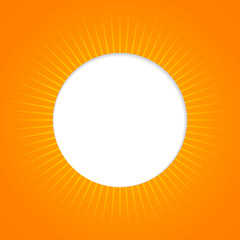 Orange abstract background with sun