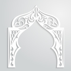 Abstract background with paper arch in the Asian style