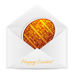 Paper envelope with a Easter Egg