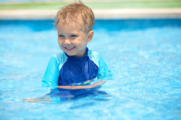 Boy in pool