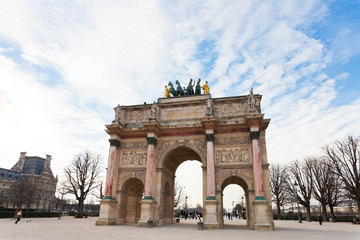 Obraz premium The Arc de Triomphe du Carrousel in Paris