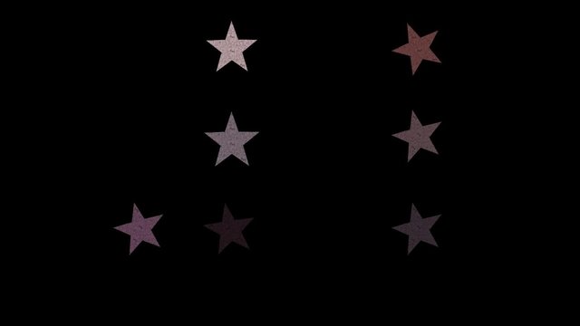Stars on night sky animation abstract illustration