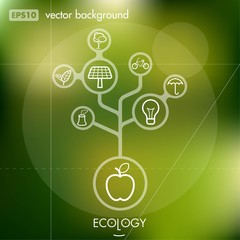 Eco and Environment Creative Icon Background Concept
