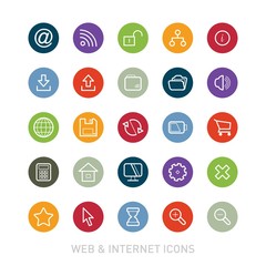 Outlined Web and Internet Icon Set Collections