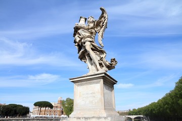 Obraz premium Angel sculpture in Rome, Italy