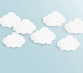 Vector abstract background cloud. Paper