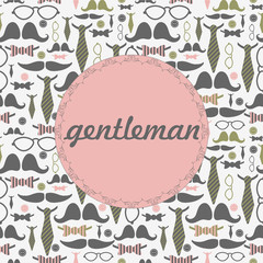 Beautiful card dandy style male fashion