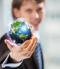The World is in Your Hand. Conceptual Image