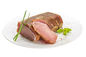 Bacon with vegetables